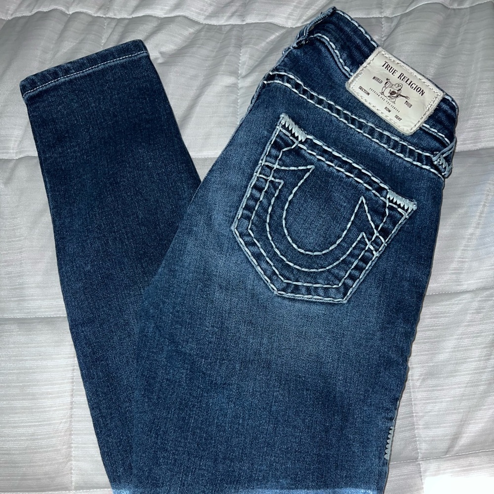 True Religion mid rise jeans; size 26